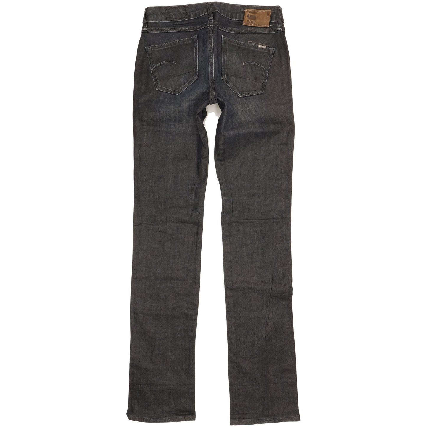 G-Star 3301 Women Navy Straight Slim Stretch Jeans W27 L33