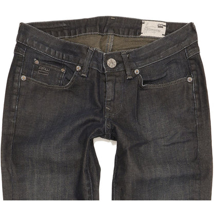 G-Star 3301 Women Navy Straight Slim Stretch Jeans W27 L33