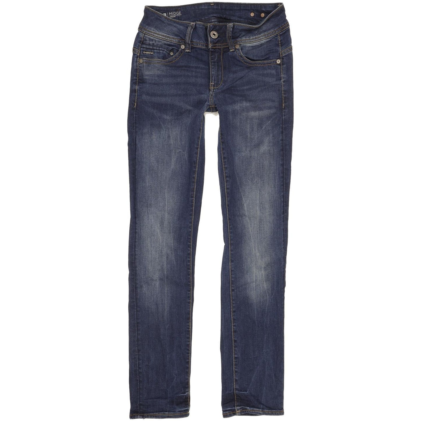 G-Star Midge Women Blue Straight Slim Stretch Jeans W28 L30