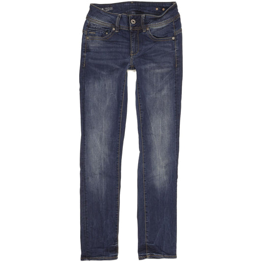 G-Star Midge Women Blue Straight Slim Stretch Jeans W28 L30