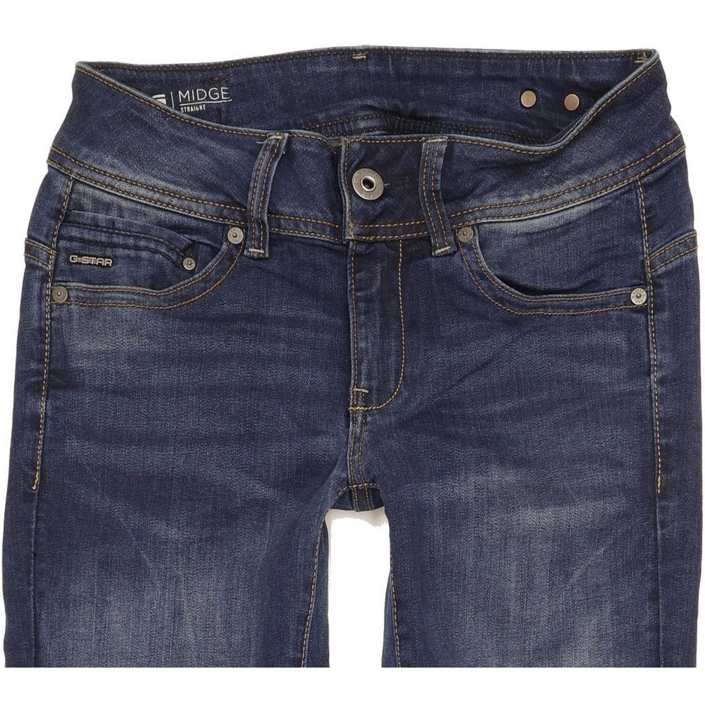 G-Star Midge Women Blue Straight Slim Stretch Jeans W28 L30