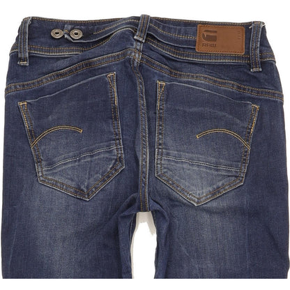 G-Star Midge Women Blue Straight Slim Stretch Jeans W28 L30
