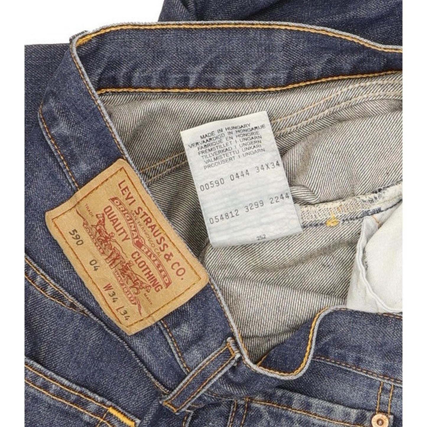 Levi's 590 Men Blue Straight Regular Jeans W34 L34