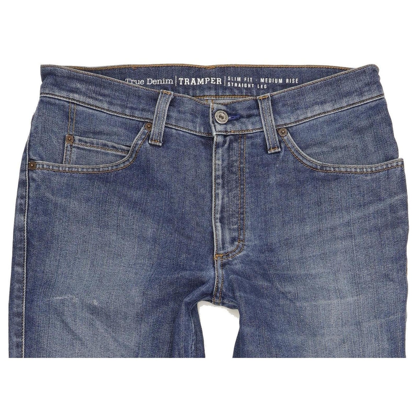 Mustang Tramper Men Blue Straight Regular Stretch Jeans W33 L33