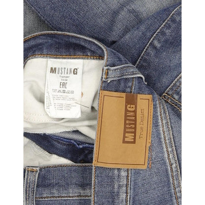 Mustang Tramper Men Blue Straight Regular Stretch Jeans W33 L33