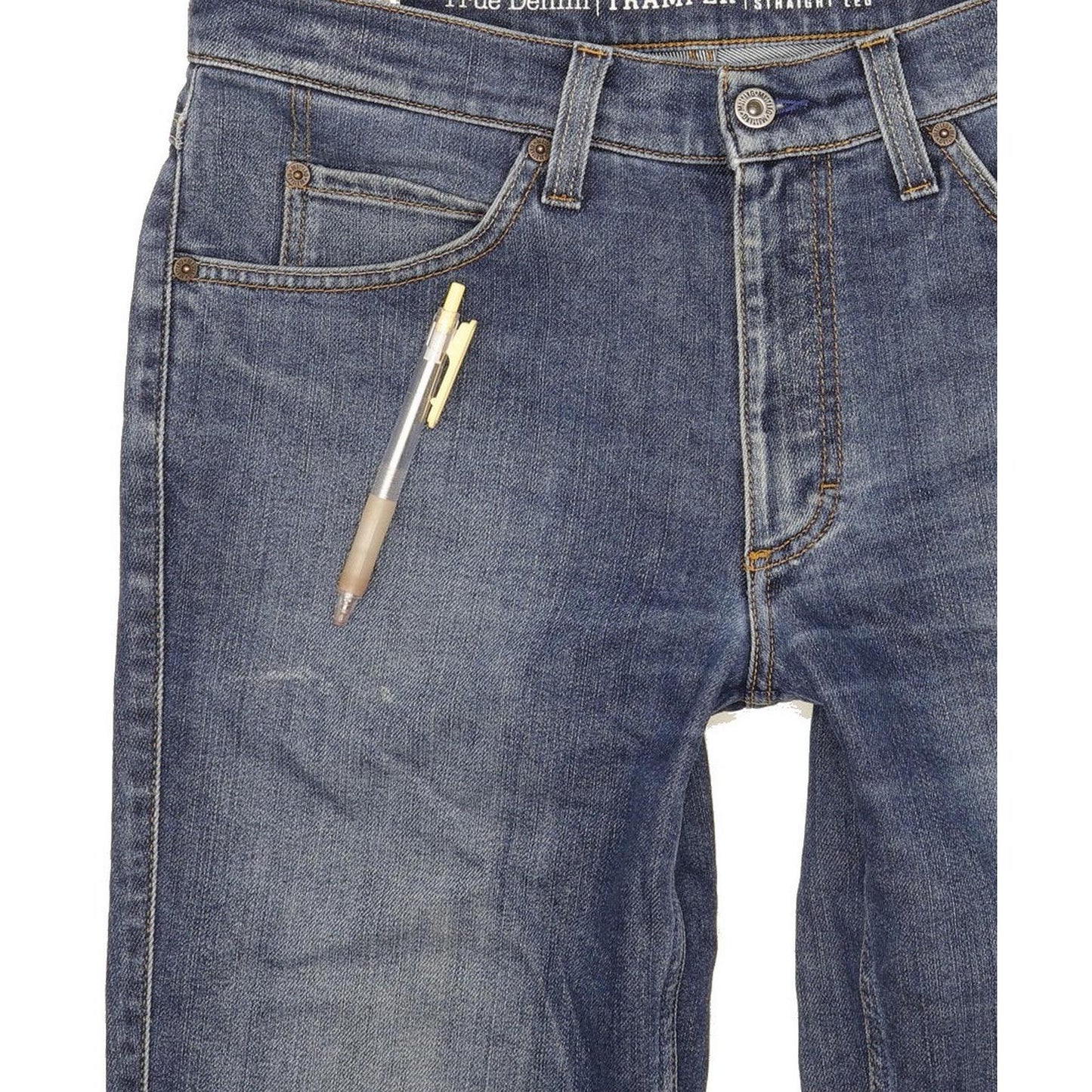 Mustang Tramper Men Blue Straight Regular Stretch Jeans W33 L33