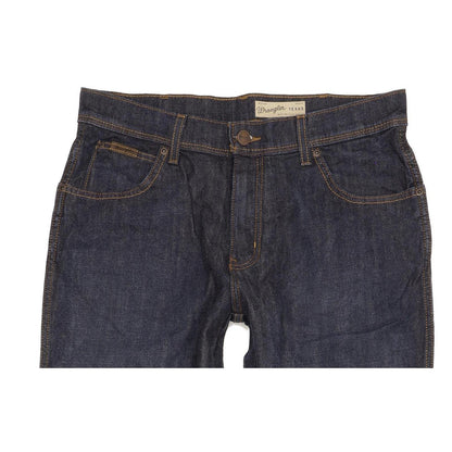 Wrangler Texas Men Navy Straight Regular Stretch Jeans W33 L30