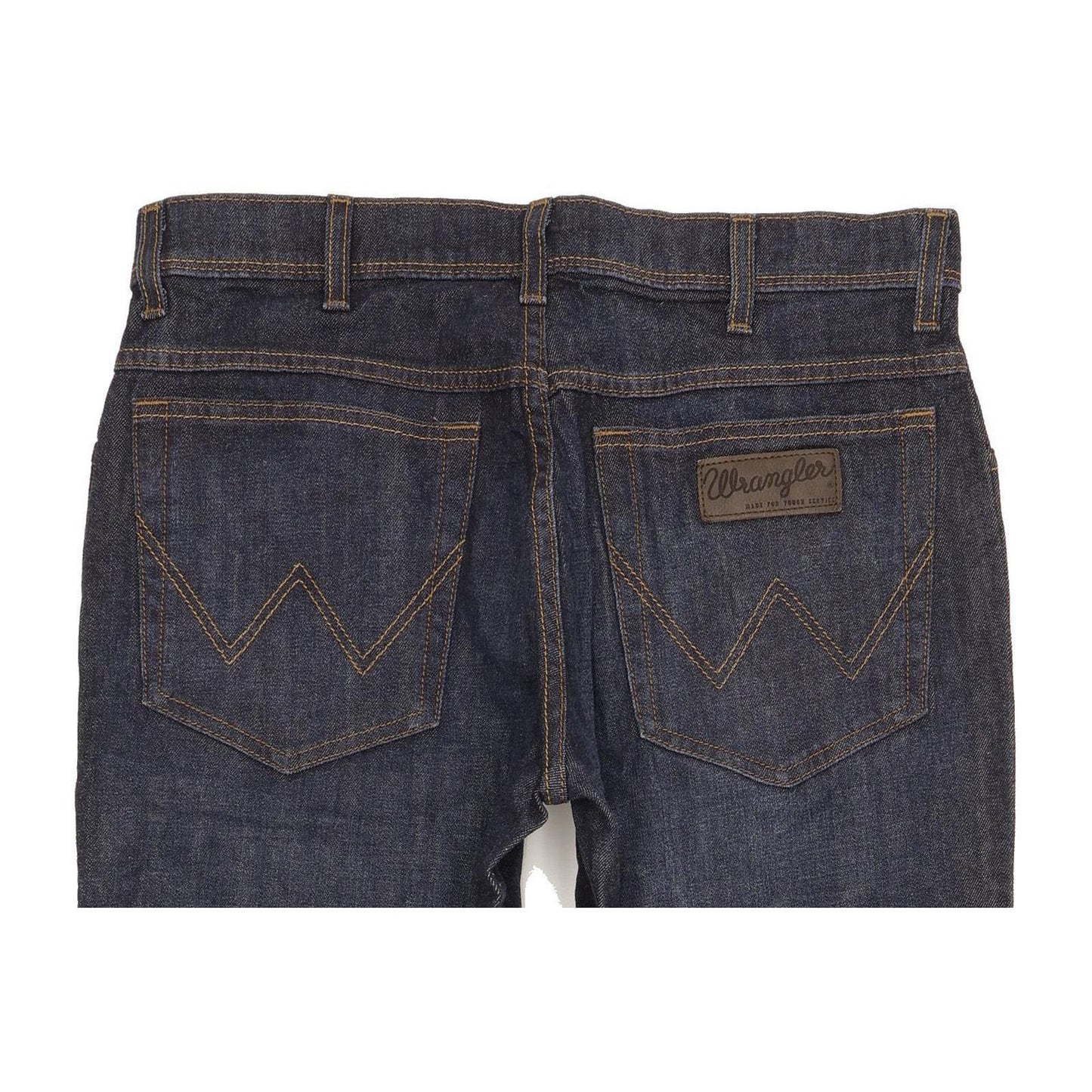 Wrangler Texas Men Navy Straight Regular Stretch Jeans W33 L30