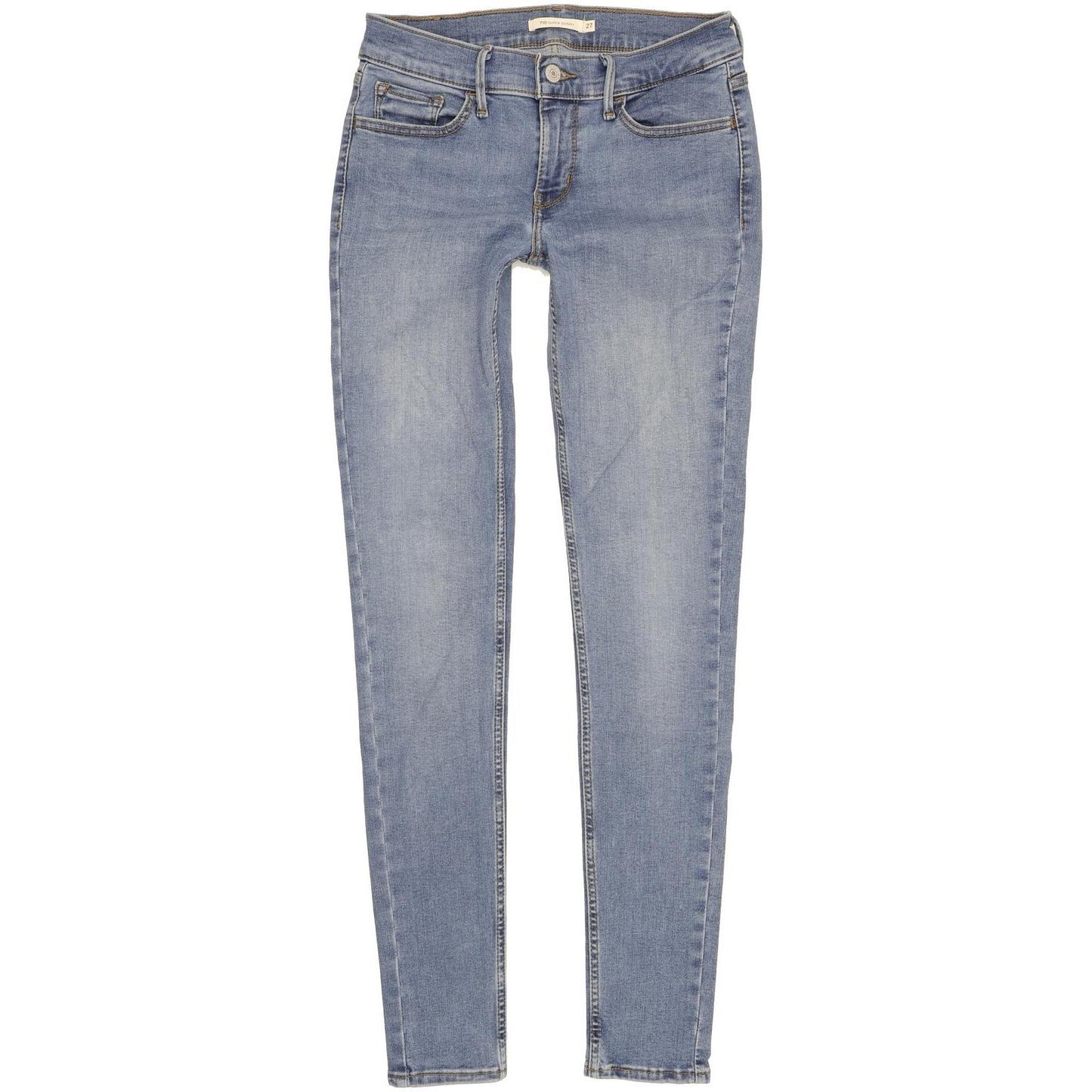 Levi's 710 Super Women Blue Skinny Slim Stretch Jeans W27 L31