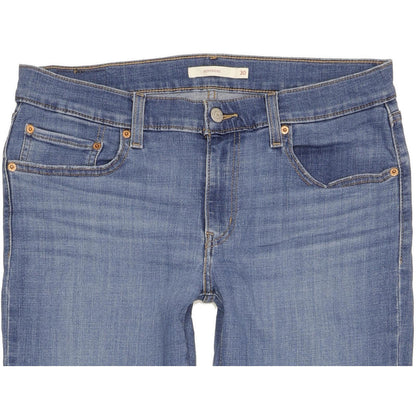 Levi's Women Blue Tapered Regular Boyfriend Stretch Jeans W30 L29