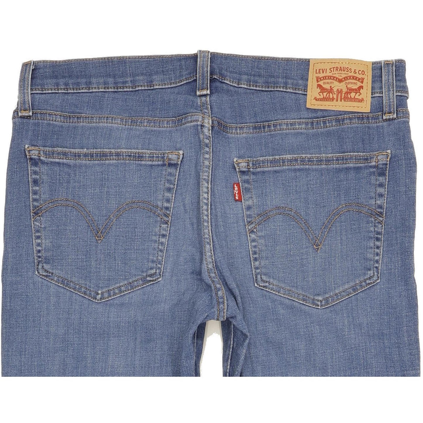 Levi's Women Blue Tapered Regular Boyfriend Stretch Jeans W30 L29