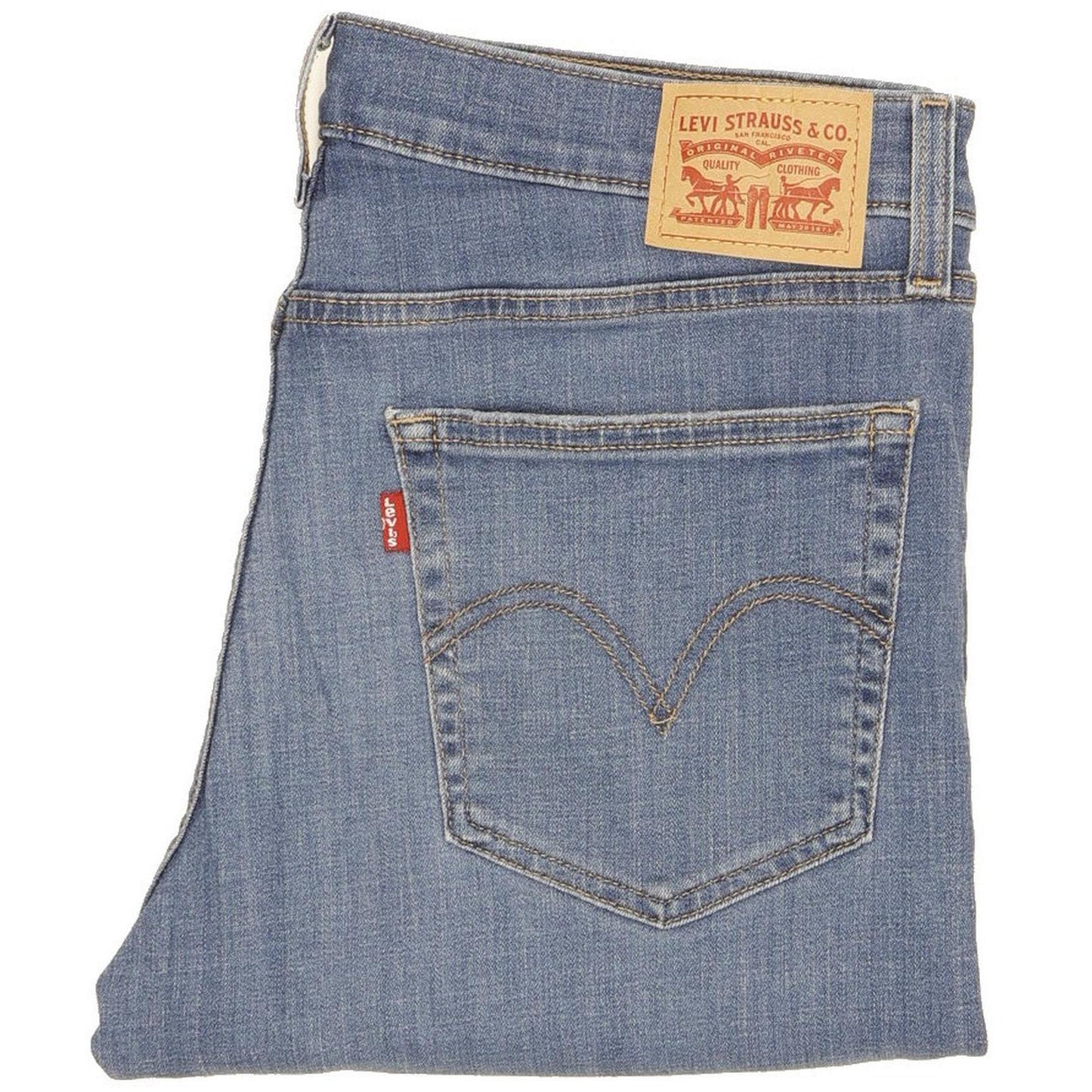 Levi's Women Blue Tapered Regular Boyfriend Stretch Jeans W30 L29