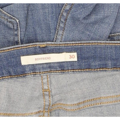 Levi's Women Blue Tapered Regular Boyfriend Stretch Jeans W30 L29