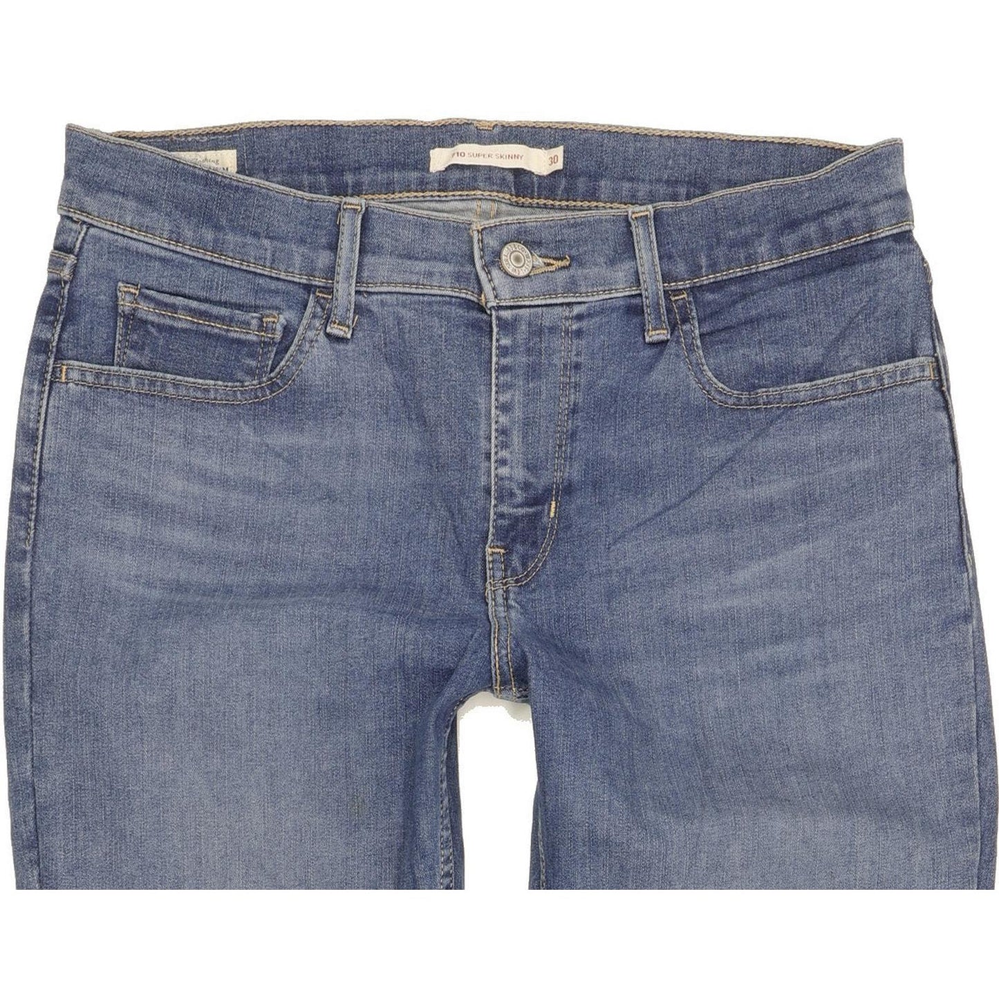 Levi's 710 Super Women Blue Skinny Slim Stretch Jeans W30 L30