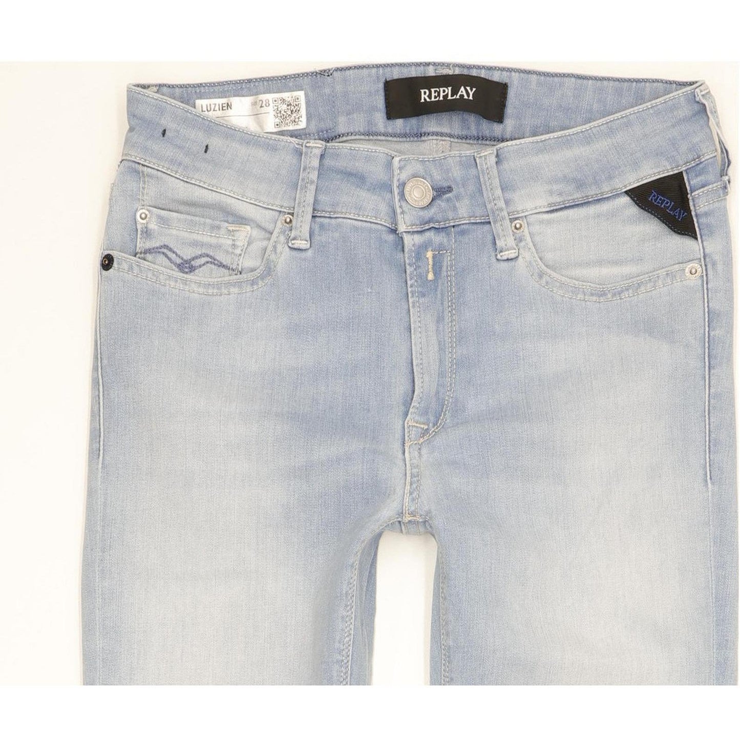 Replay Luzien Women Blue Skinny Slim Stretch Jeans W28 L27