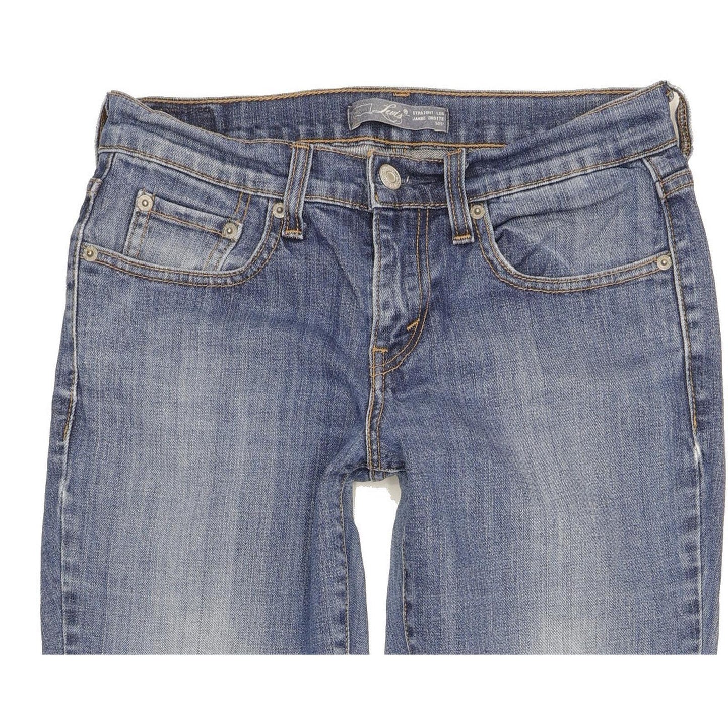 Levi's 505 Women Blue Straight Slim Stretch Jeans W26 L31