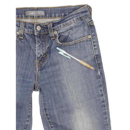 Levi's 505 Women Blue Straight Slim Stretch Jeans W26 L31