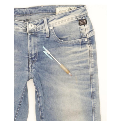 G-Star Ocean Women Blue Skinny Slim Stretch Jeans W30 L32