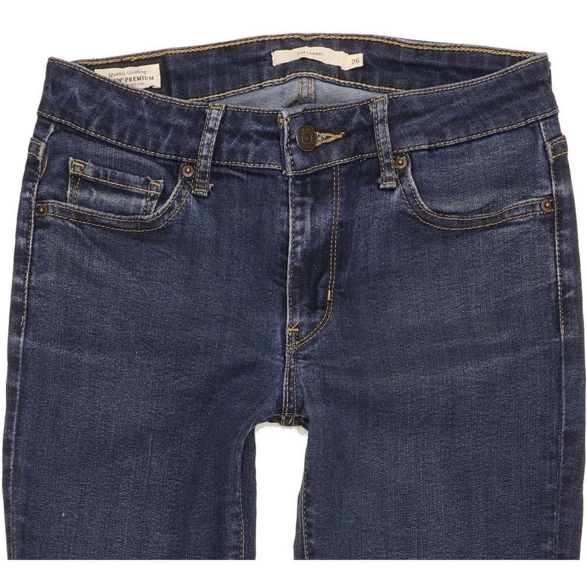 Levi's 711 Women Blue Skinny Slim Stretch Jeans W26 L30