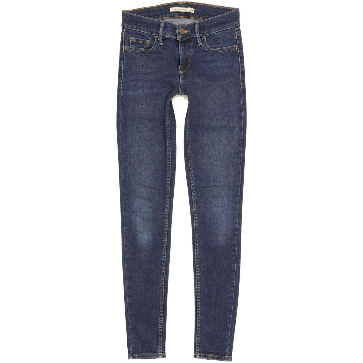 Levi's 710 Super Women Blue Skinny Slim Stretch Jeans W25 L29