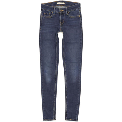 Levi's 710 Super Women Blue Skinny Slim Stretch Jeans W25 L29