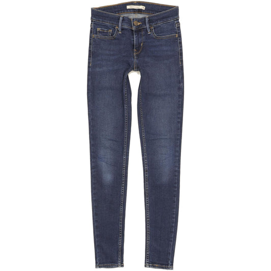 Levi's 710 Super Women Blue Skinny Slim Stretch Jeans W25 L29