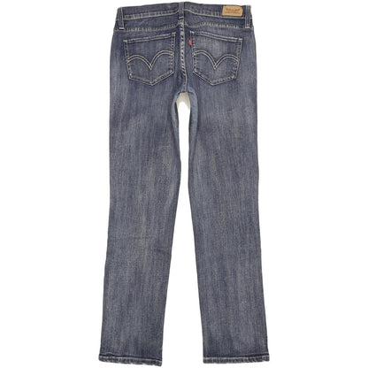 Levi's 524 Women Blue Straight Slim Stretch Jeans W28 L32