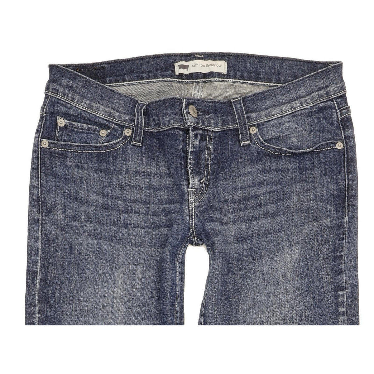 Levi's 524 Women Blue Straight Slim Stretch Jeans W28 L32