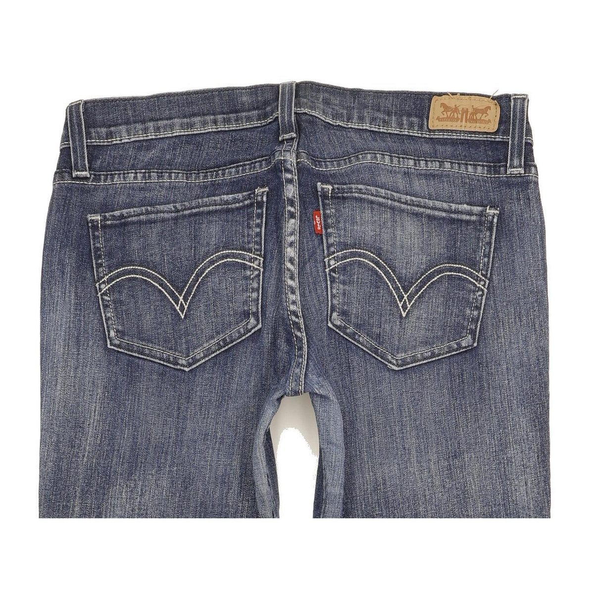Levi's 524 Women Blue Straight Slim Stretch Jeans W28 L32