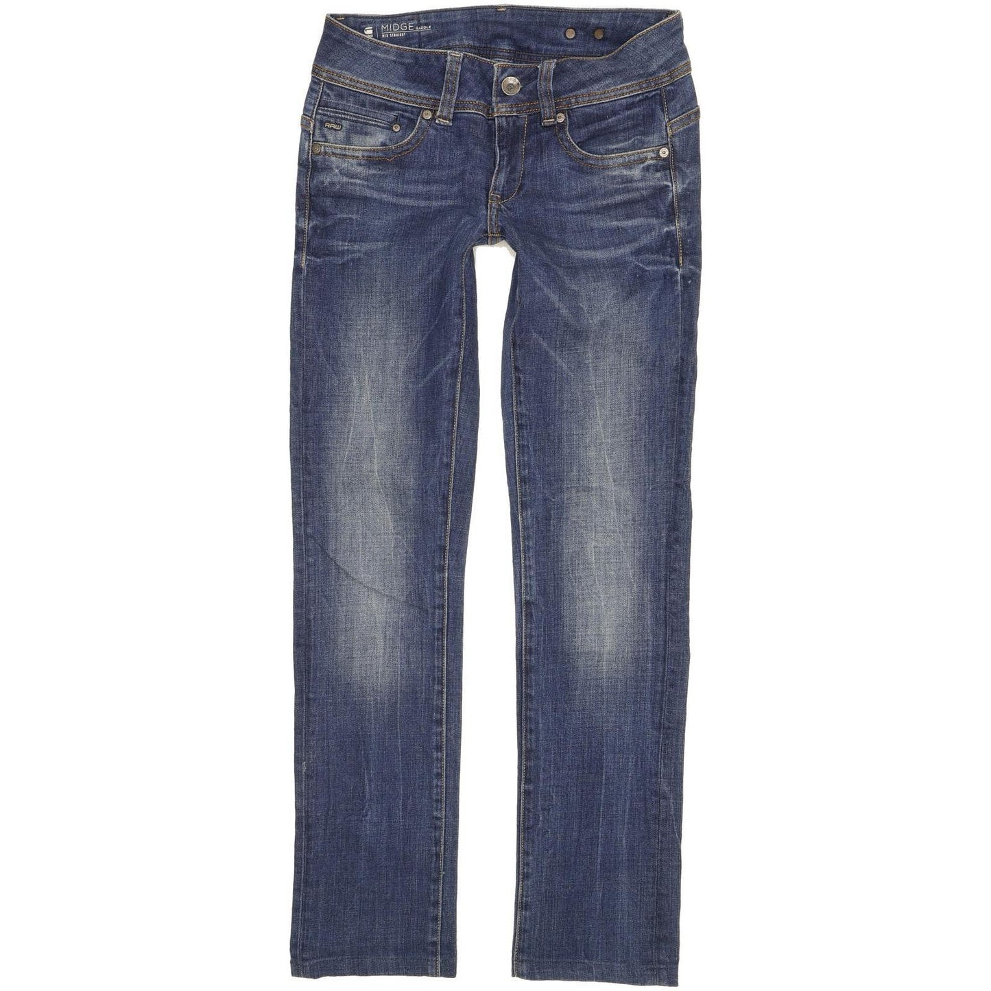 G-Star Midge Women Blue Straight Slim Stretch Jeans W25 L30