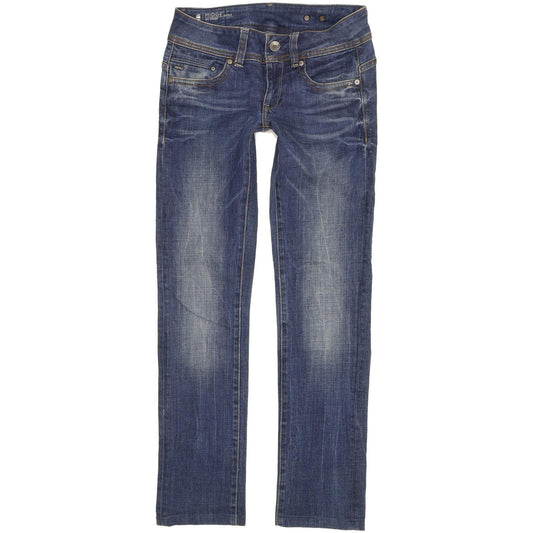 G-Star Midge Women Blue Straight Slim Stretch Jeans W25 L30