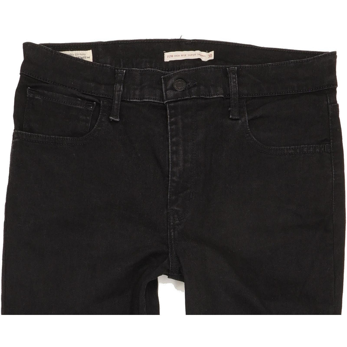 Levi's 720 Black Skinny Slim Stretch Jeans High Waisted W30 L30