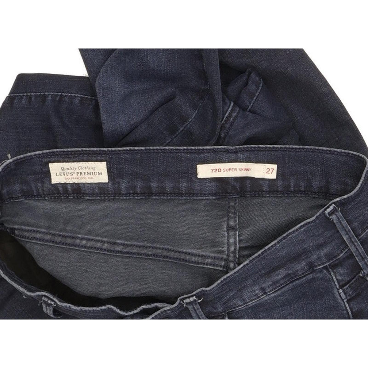 Levi's 720 Women Blue Skinny Slim Stretch Jeans W27 L30