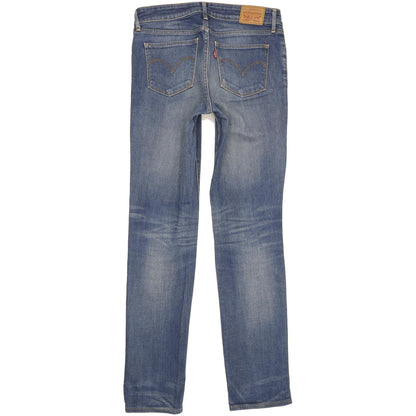 Levi's 712 Women Blue Straight Slim Stretch Jeans W28 L32