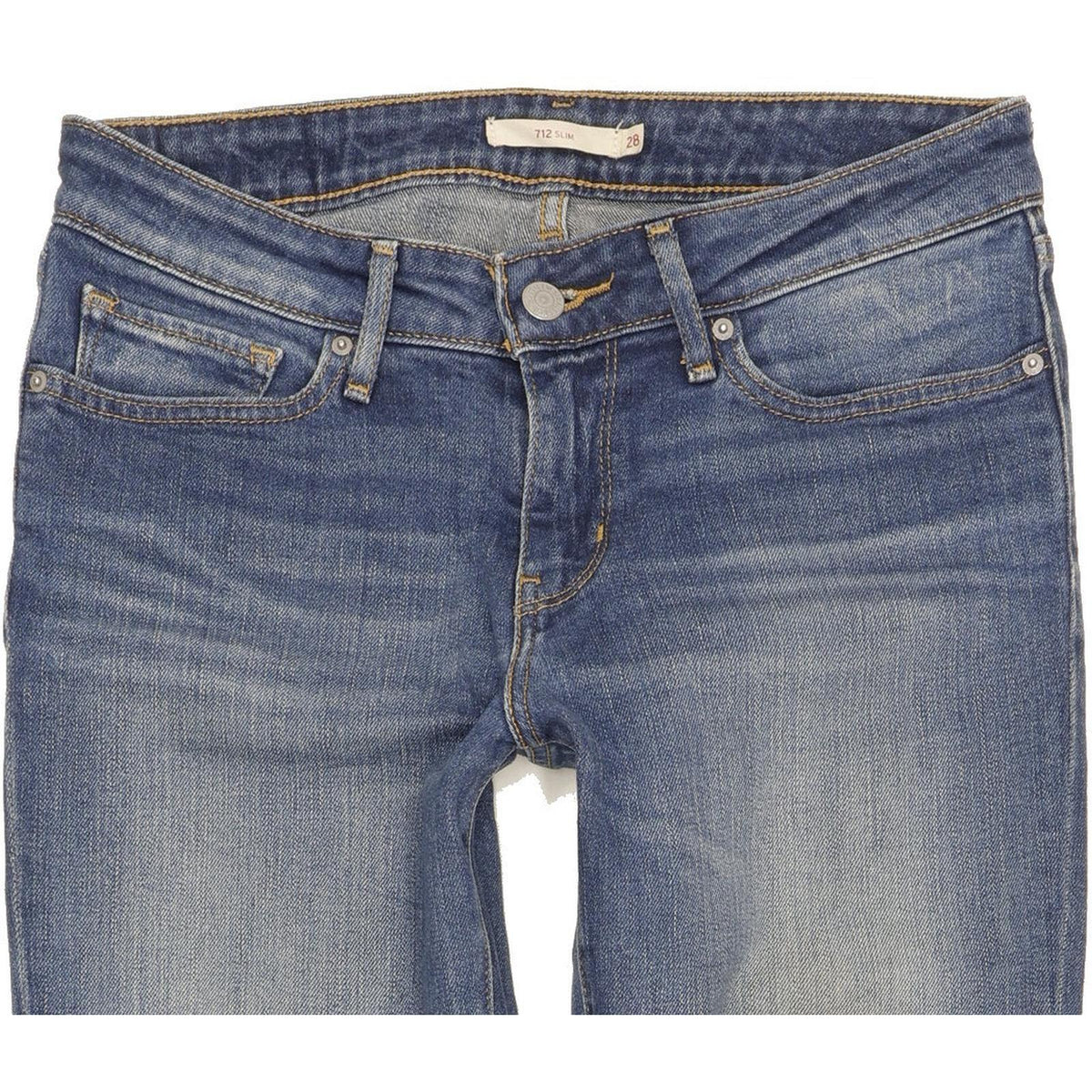 Levi's 712 Women Blue Straight Slim Stretch Jeans W28 L32