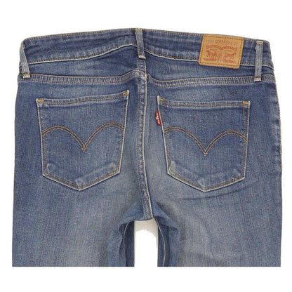Levi's 712 Women Blue Straight Slim Stretch Jeans W28 L32
