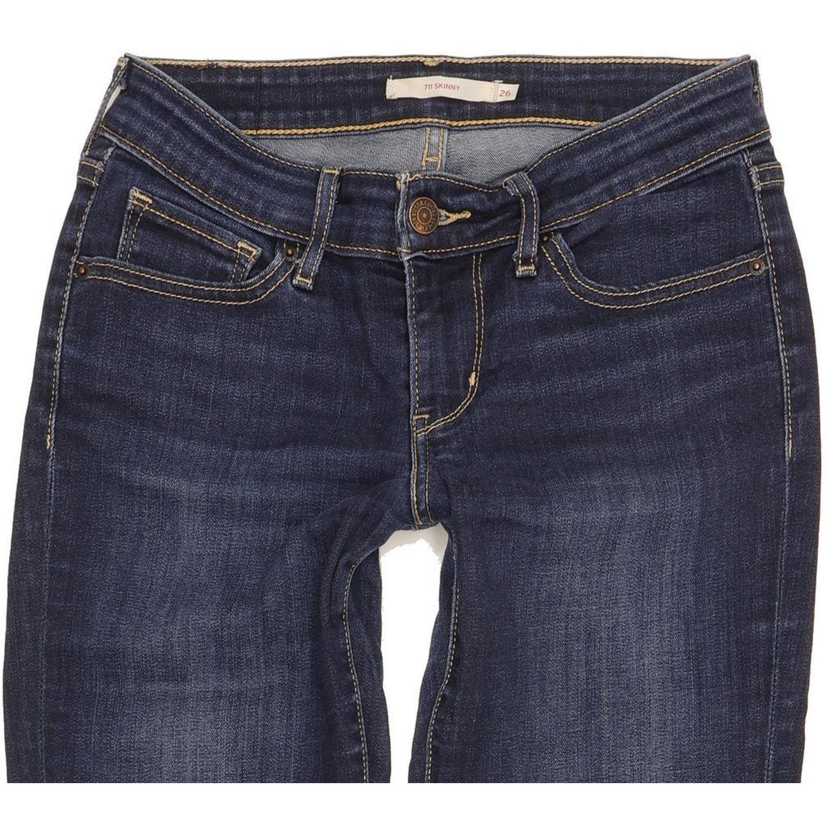 Levi's 711 Women Blue Skinny Slim Stretch Jeans W26 L30