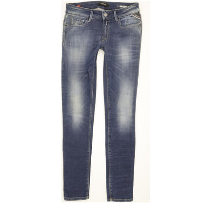 Replay Luz Women Blue Skinny Slim Stretch Jeans W26 L30