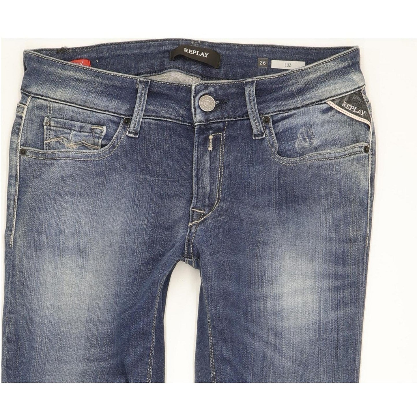 Replay Luz Women Blue Skinny Slim Stretch Jeans W26 L30