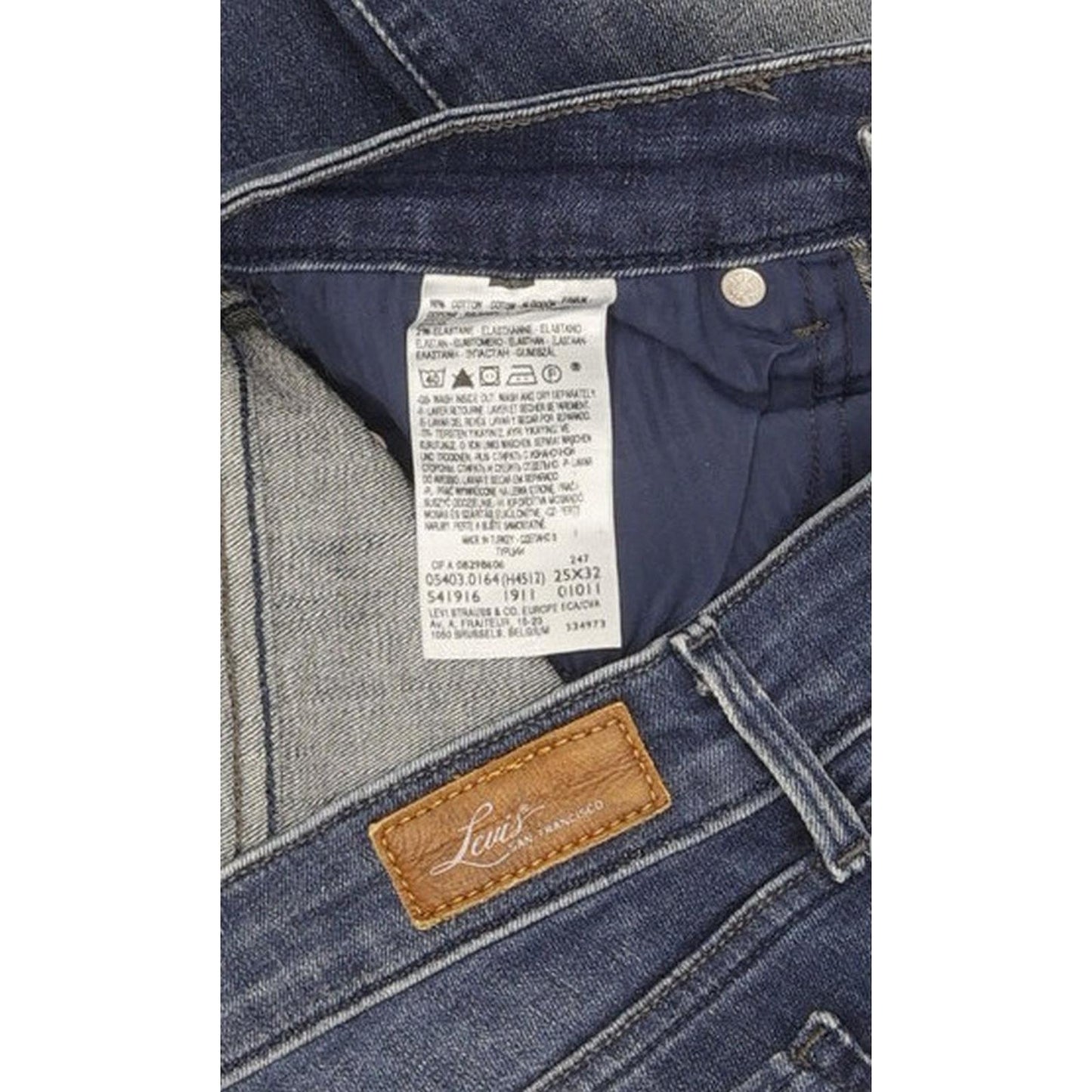 Levi's Slight Curve Women Blue Skinny Slim Stretch Jeans W25 L31