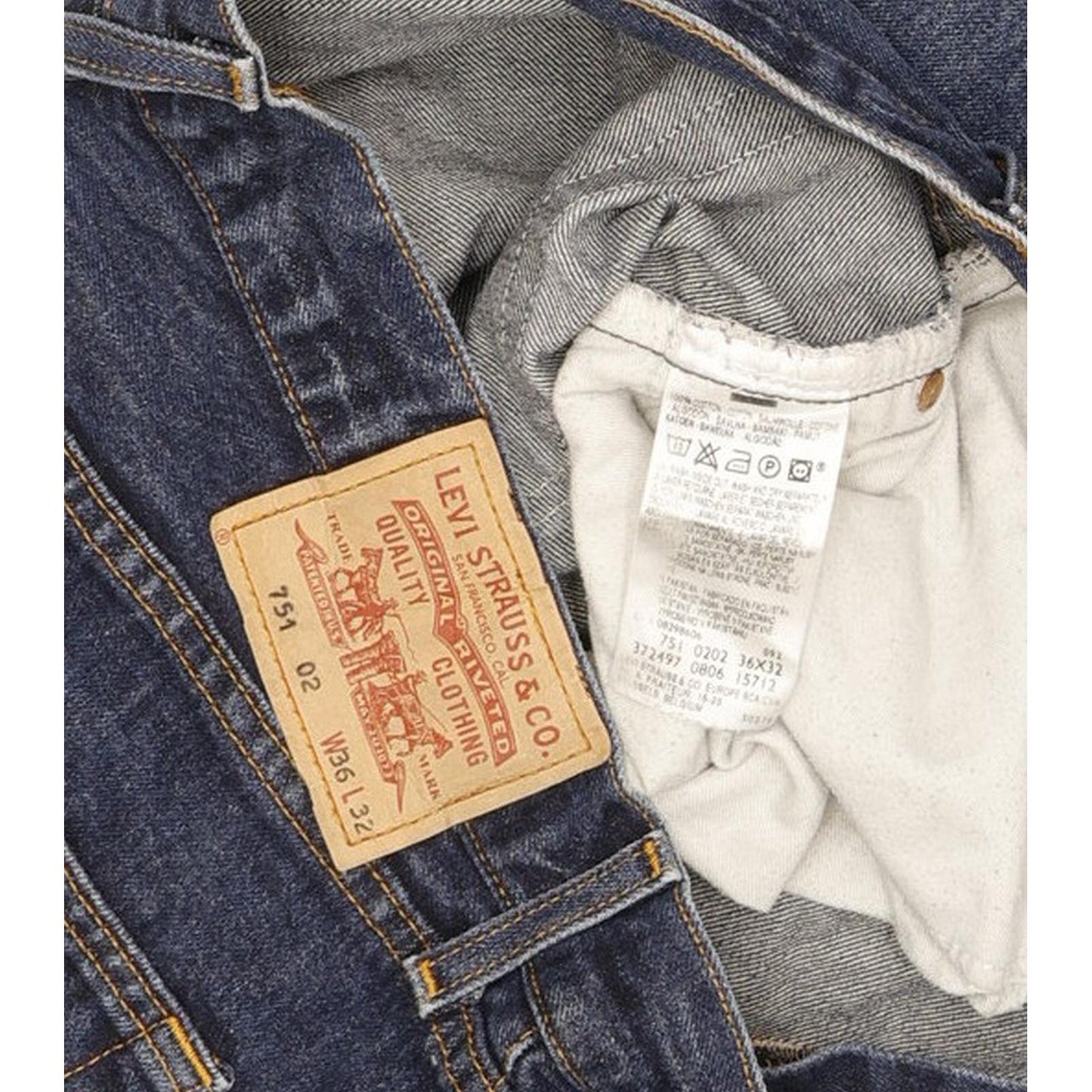 Levi's 751 Men Blue Straight Regular Jeans W36 L30