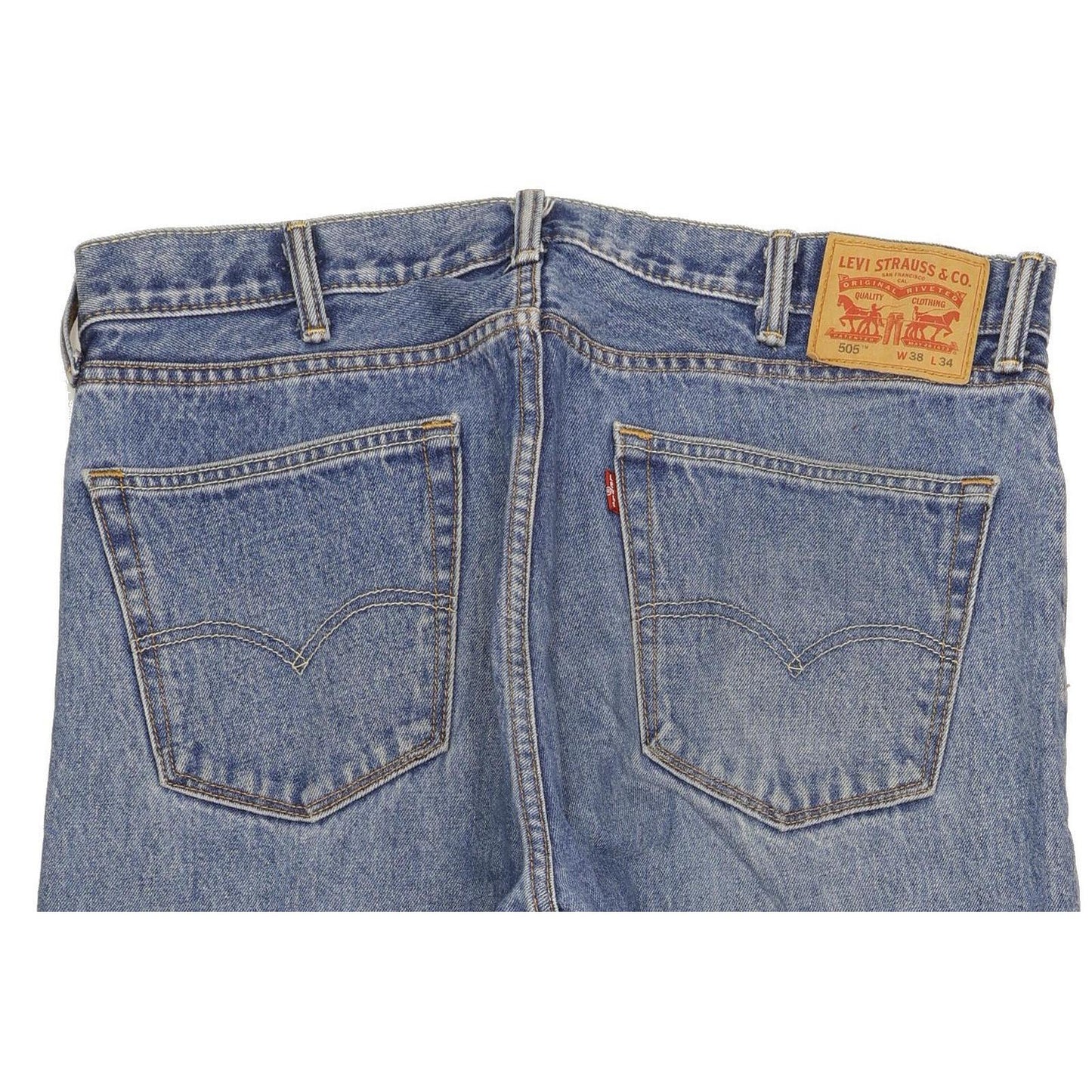 Levi's 505 Men Blue Straight Regular Jeans W38 L32