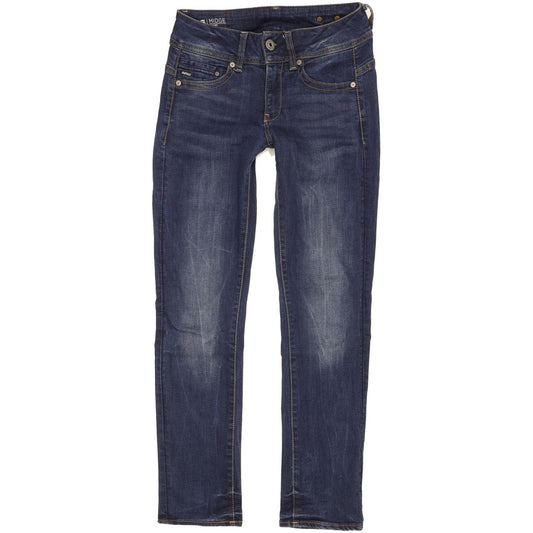 G-Star Midge Women Blue Straight Slim Stretch Jeans W27 L28