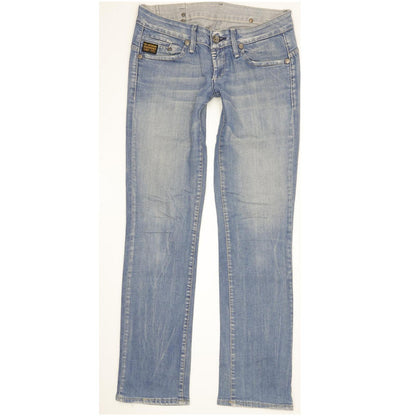 G-Star Women Blue Straight Slim Stretch Jeans W28 L31