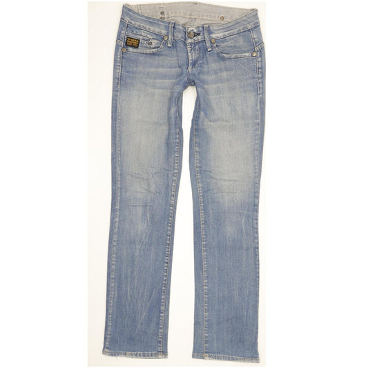 G-Star Women Blue Straight Slim Stretch Jeans W28 L31