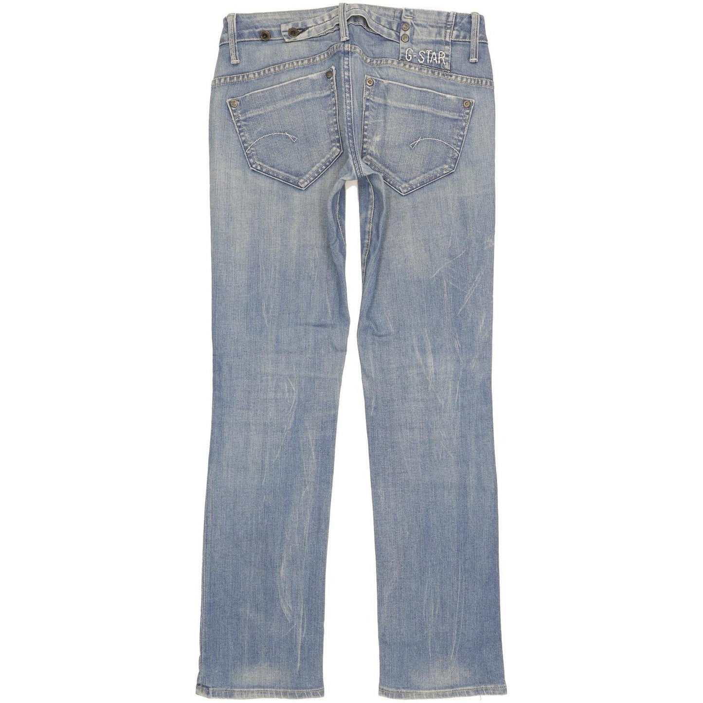 G-Star Women Blue Straight Slim Stretch Jeans W28 L31