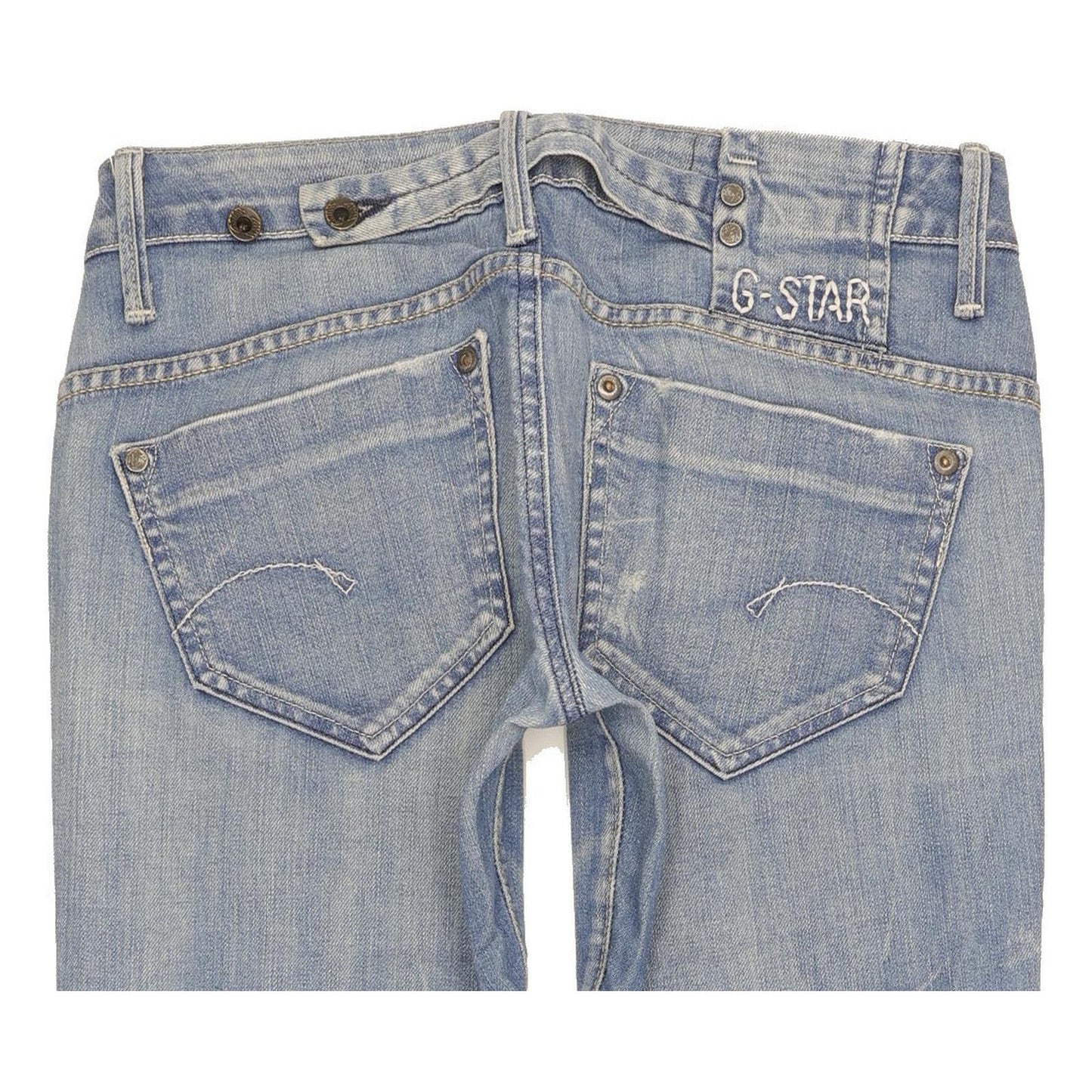 G-Star Women Blue Straight Slim Stretch Jeans W28 L31