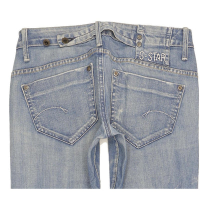 G-Star Women Blue Straight Slim Stretch Jeans W28 L31