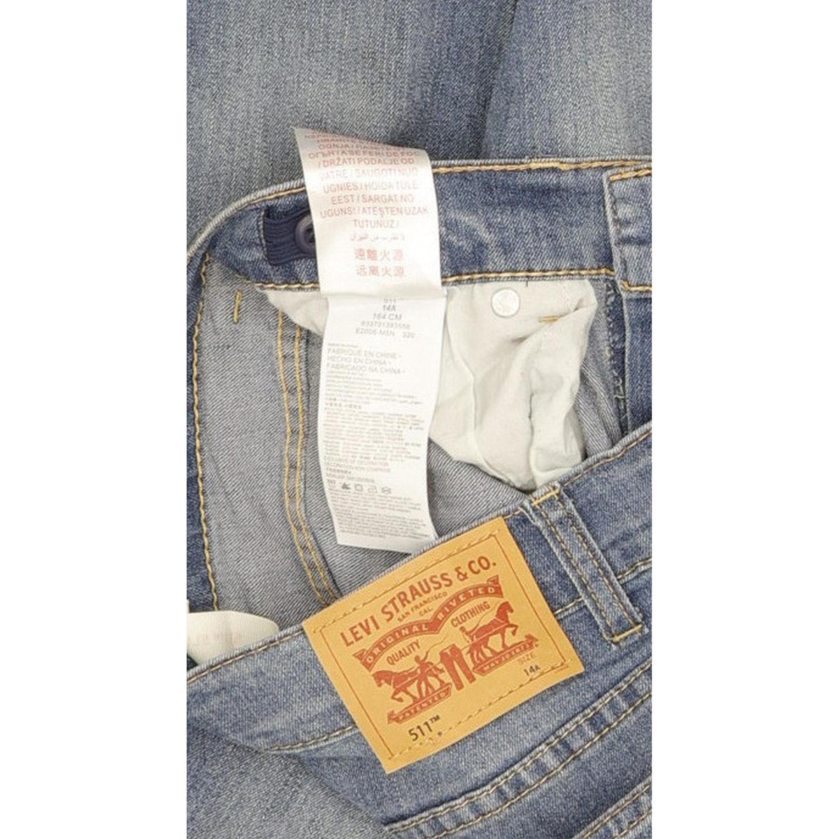 Levi's 511 Kids Blue Straight Slim Jeans W26 L29