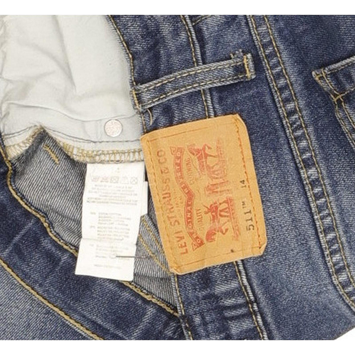 Levi's 511 Kids Blue Straight Slim Stretch Jeans W26 L29